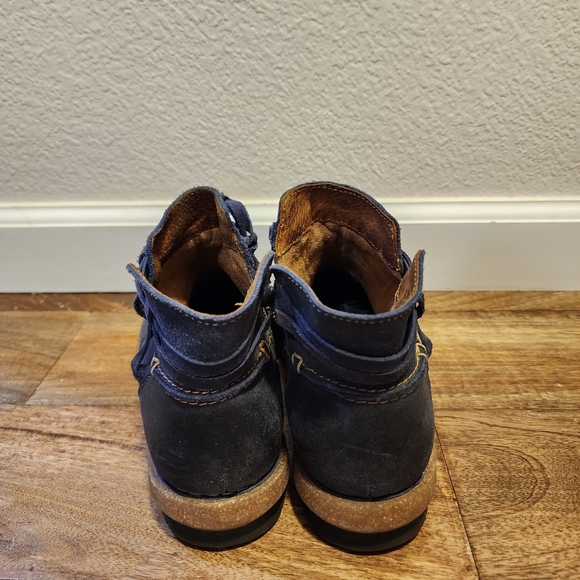Born Blue Suede Ankle Boots - Picture 2 of 4